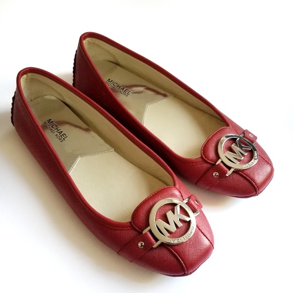 MICHAEL Michael Kors Shoes - Michael Michael Kors Fulton logo red leather flat